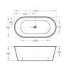 BNK - Matt White Freestanding Bath 1500/1700mm