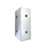 888 10mm Square Wall Bracket - Chrome