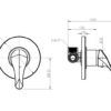 ASL73W Chrome Round Shower Mixer (115mm Plate)