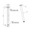 ASL008 ASL008 Matt Black Round Ceiling Shower Arm