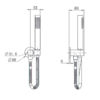 ASL1042 ASL1042 Matt Black Round Slim Hand Shower On Holder