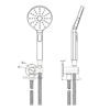 ASL1053 Matt Black Round Hand Shower On Holder