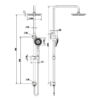 ASL257 ASL257 Matt Black Round Multi Function Shower Rail