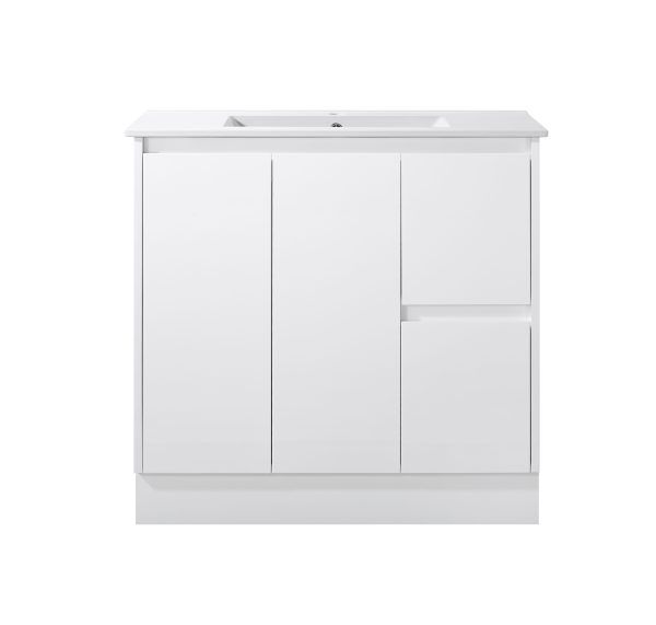 AU03-900 Gloss White Freestanding Vanity - 900×460mm