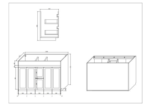 BV01 Extra Deep Matt White Freestanding Vanity - 1500x520mm - Clearance