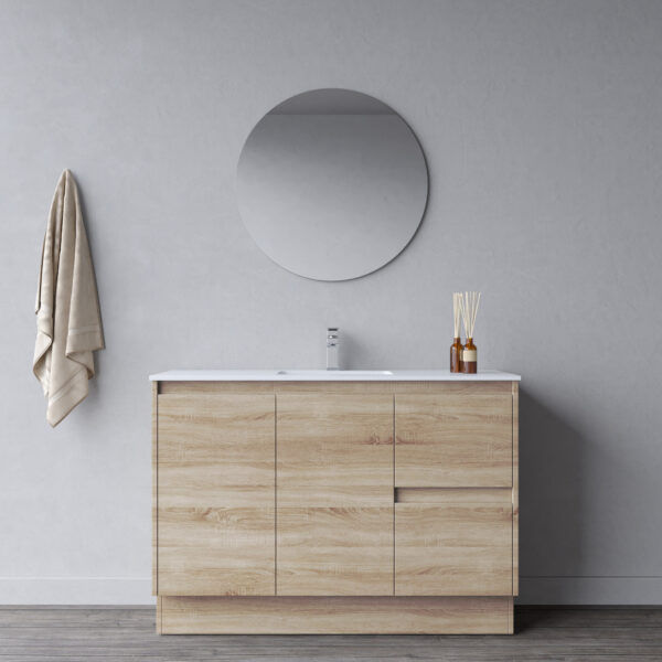 BV17 Extra Deep Wooden Finish Freestanding Vanity - 1200×520mm - Clearance