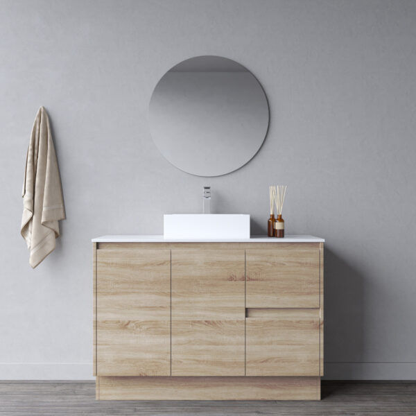 BV17 Extra Deep Wooden Finish Freestanding Vanity - 1200×520mm - Clearance