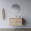 BV17-900WH-1-1.jpg BV17WH-900W Wooden Finish Wall Hung Vanity (520) - 900×520mm - Clearance