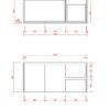 BV17WH-1200 BV17WH-1200 Wooden Finish Wall Hung Vanity NEW (460) - 1200×460mm