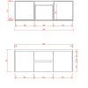 BV17WH-1500Wjpg_Page1 BV17WH-1500DW Wooden Finish Wall Hung Vanity (520) Double - 1500×520mm - Clearance