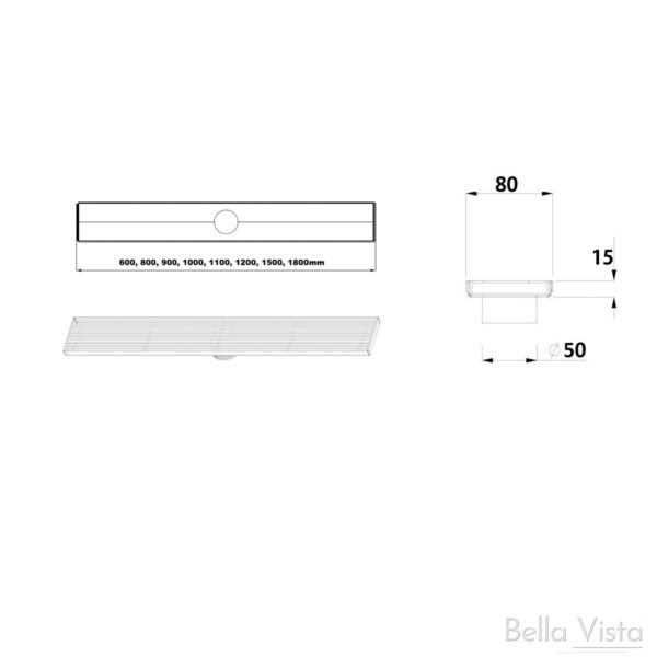 BV Builder Range AU Floor Grate - Brushed Gun Metal