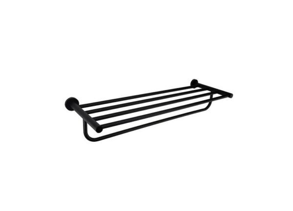 ASL Black Round Bath Towel Shelf