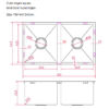 D88R OS88R Square Undermount / Drop In Sink 760x440x240mm