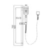 EC1101BK EC1101BK Matt Black Square Shower Rail