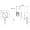 EC509BG-1 EC509CBB Brushed Brass Shower Mixer
