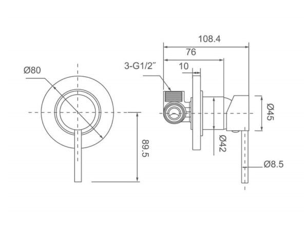 EC509CBB Brushed Brass Shower Mixer