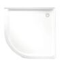 Flinders-Marblelit JS Flinders Curved Polymarble Shower Base - Centre /Rear Outlet (Australian Made)