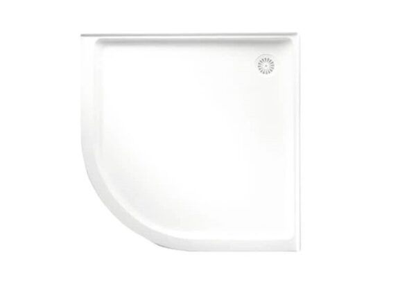 JS Flinders Curved Polymarble Shower Base - Centre /Rear Outlet (Australian Made)
