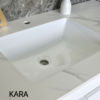 KARA BV17WH-1500DW Wooden Finish Wall Hung Vanity (520) Double - 1500×520mm - Clearance