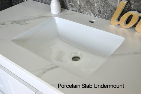 BV01WH Extra Deep Matt White Wall Hung Vanity - 900x520mm - Clearance