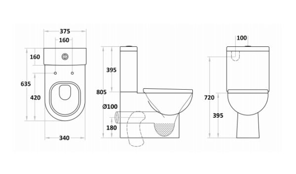 CE Back to Wall Toilet Suite