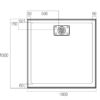 Metro shower base 1000×1000 R OC Metro Range Low Profile Polymarble Shower Base
