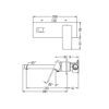 NR301507a NRO1507AMB Matt Black Square Wall Basin Mixer Spout Set