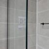SS11-5 SS11 - Fixed Over Bath Black Shower Screen - 800mm