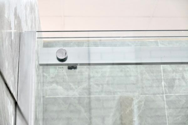 SS20 - Brushed Nickel Sliding Door Shower Screen - 1200x900mm (Suit On Tiled Floor)