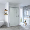 SS20-main SS20 - Chrome Wall to Wall Front Only Sliding Shower Screen - Multiple Sizes (1130-1750mm)