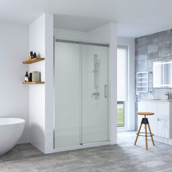 SS20 - Chrome Wall to Wall Front Only Sliding Shower Screen - Multiple Sizes (1130-1750mm)
