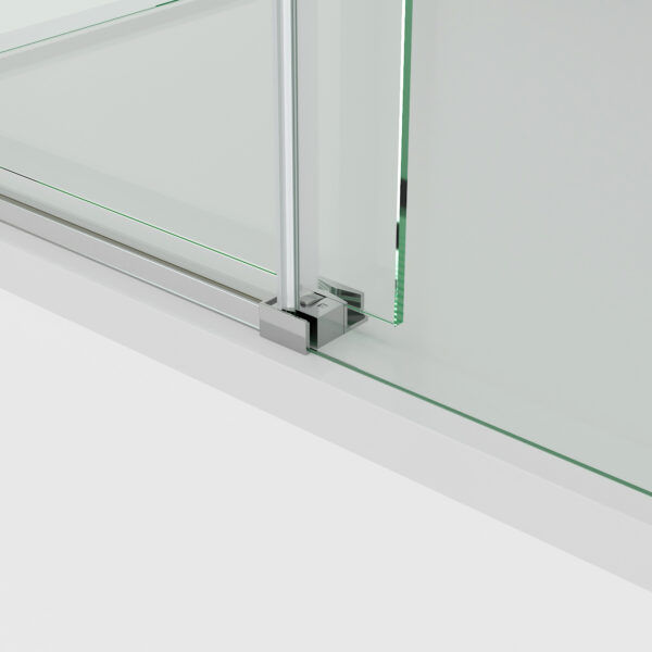 SS20 - Chrome Sliding Door Shower Screen - 1150x850mm (Suit on 1200x900 Base)
