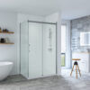 SS20+S-main SS20 - Chrome Sliding Door Shower Screen - 1150x850mm (Suit on 1200x900 Base)