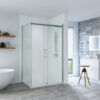 SS20+S-open SS20 - Chrome Sliding Door Shower Screen - 1150x850mm (Suit on 1200x900 Base)