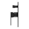 eawfawef NR 3015-09AMB Matt Black Square Shower Mixer with Divertor