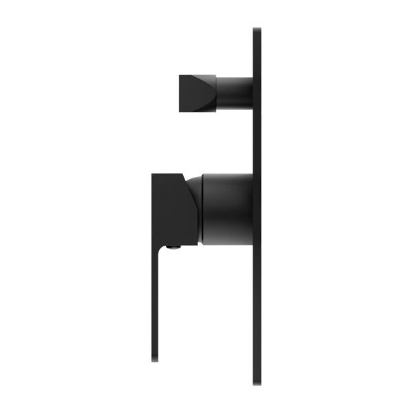 NR 3015-09AMB Matt Black Square Shower Mixer with Divertor