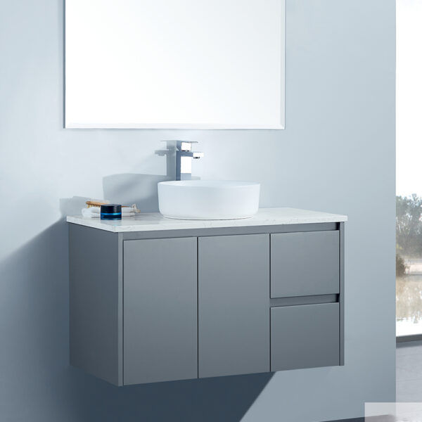 SG32 Matt Grey Wall Hung Vanity - Different Sizes