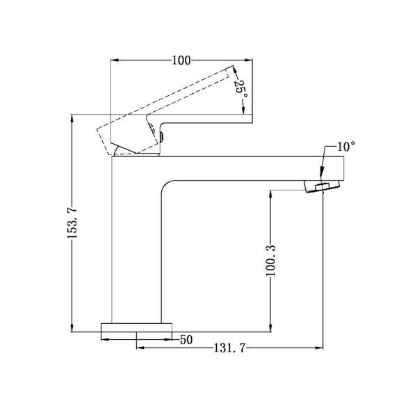 NRO1301CH Chrome Basin Mixer