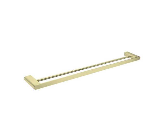 ECCO Brushed Gold Double Towel Rail 800mm