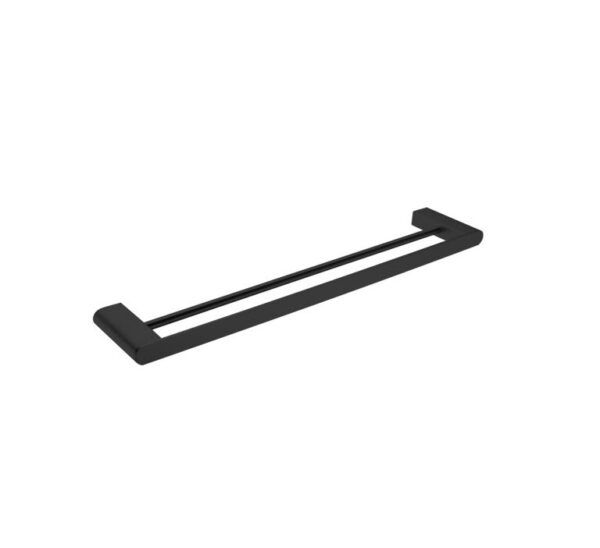 ECCO Black Double Towel Rail 600mm