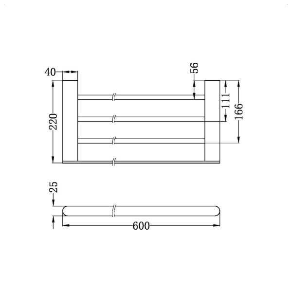 ECCO Black Towel Rack