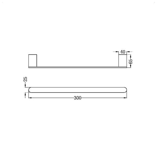ECCO Gun Metal Grey Hand Towel Rail