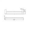 ECCO Gun Metal Grey Double Towel Rail 800mm