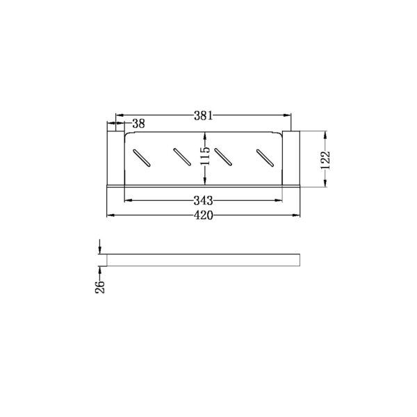 CELIA Chrome Metal Shelf