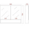 11 CE MBSV600/750/900 Shaving Cabinet Matte Black 600/750/900mm