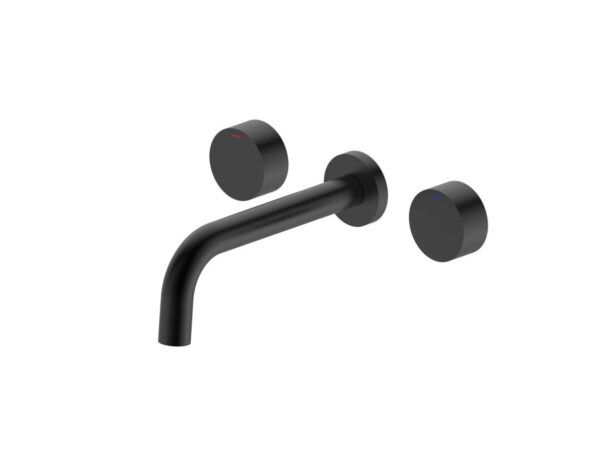 EC2009MK+2005MK Matt Black Basin/ Bath Set With Hot And Cold Handle