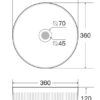 20230416100514 AU98MW Matt White Ceramic Basin 360x360x120mm