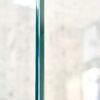 SS08 - 10mm Black Frameless Shower Screen with Wall Brackets - 885x885mm