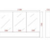 333 CE MWSV1200/1500 Shaving Cabinet Matte White 1200/1500mm