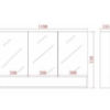 CE MBSV1200/1500 Shaving Cabinet Matte Black 1200/1500mm